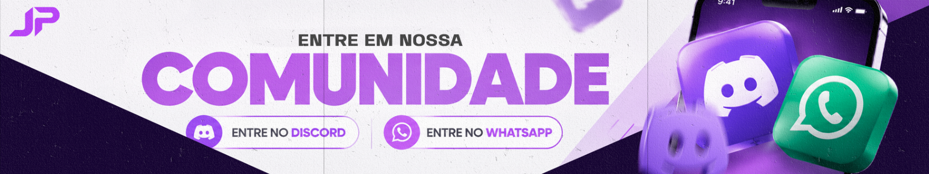 Entre em nossa comunidade no Discord e no WhatsApp
