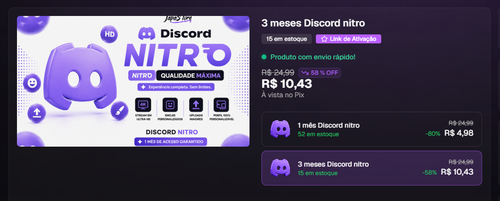 Discord Nitro 3 Meses renovado!
